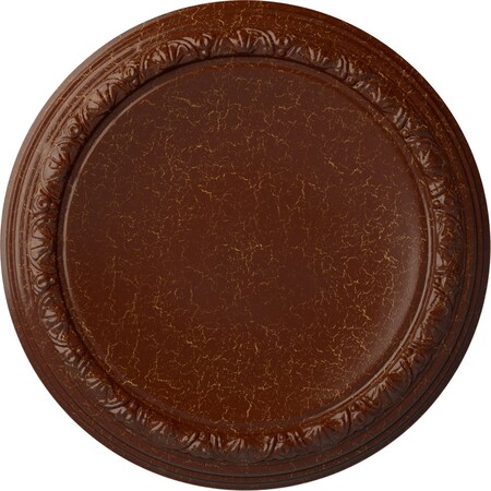 Carlsbad Ceiling Medallion (Canopies up to 14 1/4"), 19 1/2"OD x 1 3/4"P, Burnished Mahogany Crackle